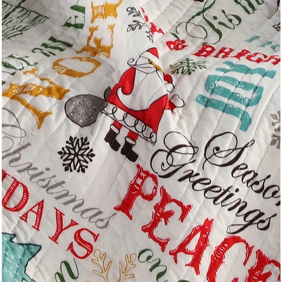 Levtex Santa Claus Quilted Throw,
50" × 60" - Picture 2 of 3